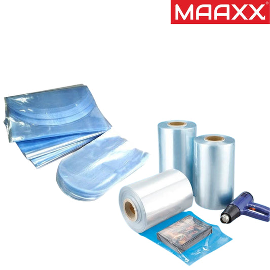 PVC Shrink Wrap Film | Heat Shrink Film Tube Roll | Industrial Grade | Packaging Material | Clear & Transparent