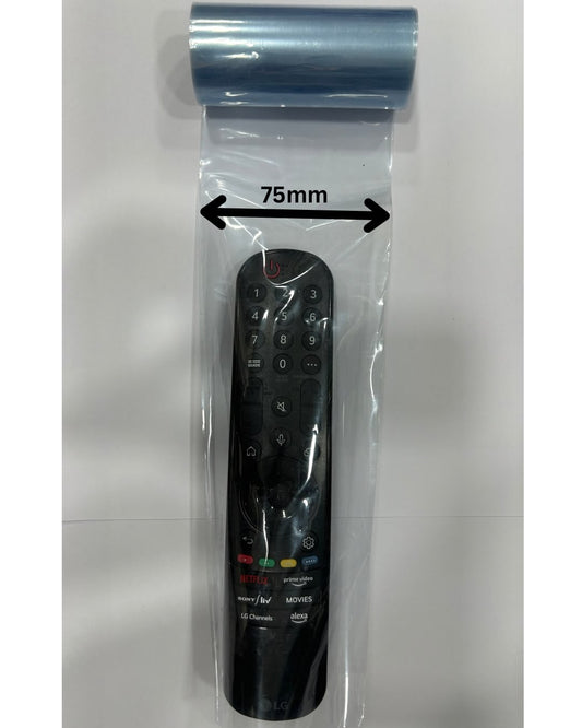 PVC Heat Shrink Wrap Tube Roll, 75mm/2.95Inches x 10 Meters, Clear Transparent
