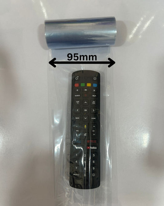 PVC Heat Shrink Wrap Tube Roll, 95mm/3.75Inches x 10 Meters, Clear Transparent