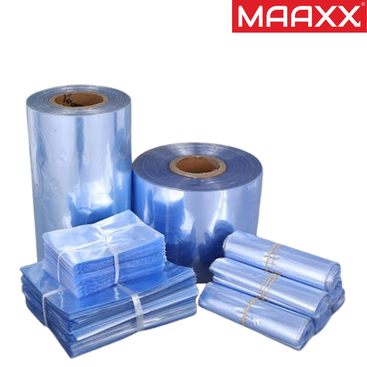 PVC Shrink Wrap Film | Heat Shrink Film Tube Roll | Industrial Grade | Packaging Material | Clear & Transparent
