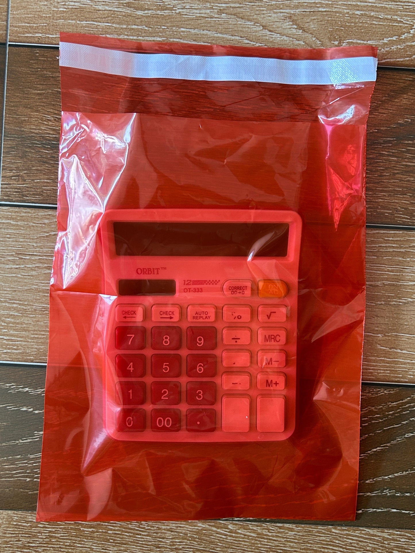 8” x 10” + 1.5” flap Courier bag transparent red