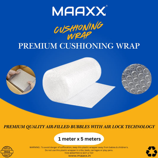 Bubble Wrap Heavy-Duty 40 Gsm Thickness 1 Meter Wide Bubble Wrap Roll Perfect For Shipping, Moving, And Storage Needs, Cushioning Material (5 Meter)