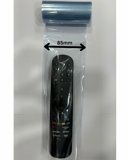 PVC Heat Shrink Wrap Tube Roll, 85mm/3.35Inches x 10 Meters, Clear Transparent